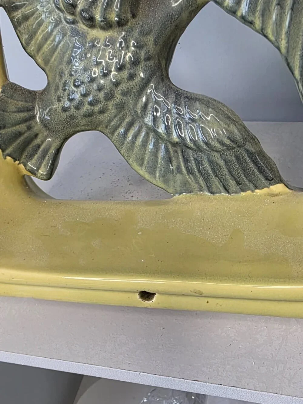 Vintage Porcelain Flying Ducks Lamp No Cord